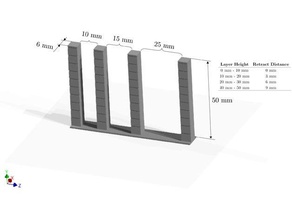 retrazione pin Stampa 3d prove retrattile retrazione-test 3d print model - Mito3D
