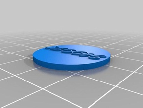 il mio token personalizzata tasto 2 monete & distintivi su misura 3d print model - Mito3D