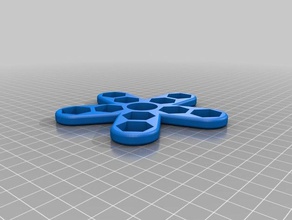 mi personalizados fidget spinner 5 brazos 1 2 tuercas juguetes mecánicos personalizado 3d print model - Mito3D