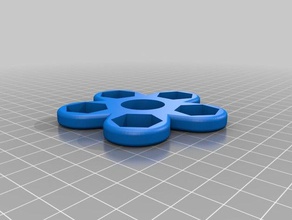 my customized fidget spinner 5 arms 1 2 nuts per arm mechanical toys 3d print model - Mito3D