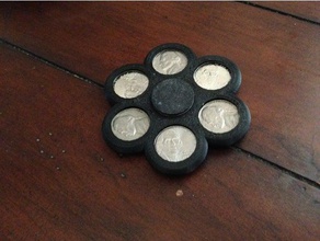 capturé nickle fidget filateurs jouets & jeux pièce de monnaie spinner 3d print model - Mito3D