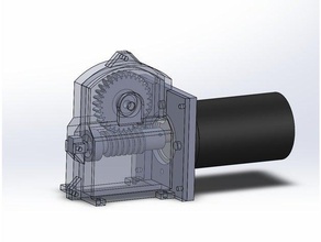 worm gear box 1 30 reduction 90v leeson motor 9mm shaft 3d print model - Mito3D