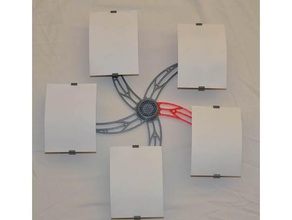 5 rotierenden Karussell-Foto-Halter interaktive Kunst pictureframe Bilder Bild-Rahmen Bilderrahmen Aufhänger Bild stand 3d print model - Mito3D