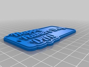 Anahtarlık Babalar Günü özelleştirilmiş 3d print model - Mito3D