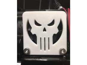 40mm fan cover updated 3d printing printer parts guard flashforge hero marvel powerspec punisher skull superhero 3d print model - Mito3D