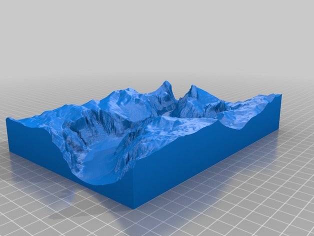 la valle di yosemite mezza cupola el capitan apprendimento 3d topo fiume topografia 3D print model - Mito3D