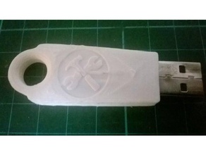 usb flash drive pendrive case keyring parts holder hack tool 3d print model - Mito3D
