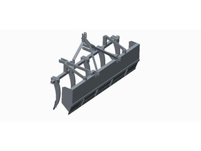trator raspador anexo máquinas-ferramentas machanical scrapper techb 3d print model - Mito3D
