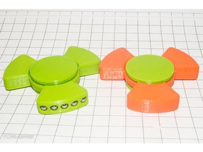 mão giratório modelo 4 jogos fdm centro fidget spinner brinquedo 3d print model - Mito3D