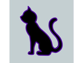 black cat design animals wslab 3d print model - Mito3D