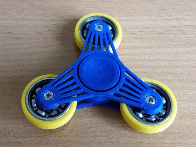 608's spinner mechanical toys 608 bearing fidget openscad skateboard 3D print model - Mito3D