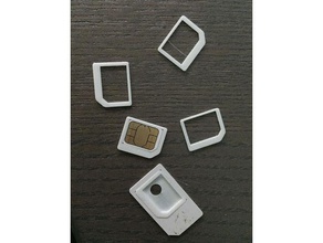 nano micro sim adaptateur pièces l'adaptateur microsim simcard 3d print model - Mito3D