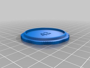 my customized 3d-printed screw-in front lenscaps optional qr code camera 3d print model - Mito3D