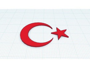 ay y z ld sinais e logotipos turk bayra a bandeira turca 3d print model - Mito3D
