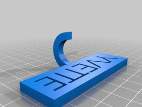 my customized create name tag small hook keys organization 3d print model - Mito3D