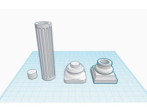 doric column separated top bottom sculptures greek stun 3d print model - Mito3D