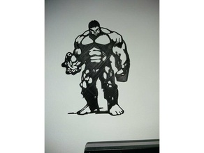 hulk stencil 2d art geek kids wall 3d print model - Mito3D