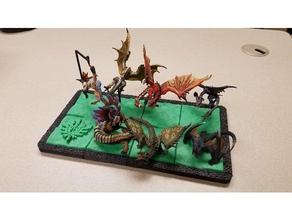 monster hunter figure builder bases toy & game accessories openlock 3d print model - Mito3D