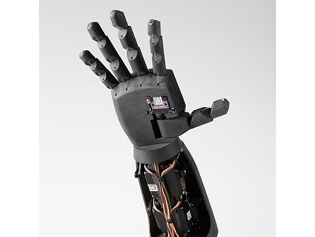 humanoid robotic hand robotics arm robot servo 3D print model - Mito3D