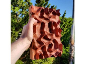 iteración las esculturas cnc de ruido patrón redwood x-tallar 3d print model - Mito3D