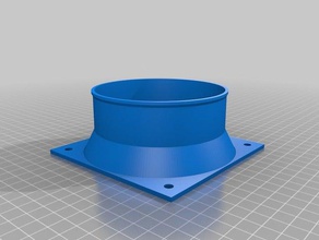 duct reducer 5 4 inches square flange tools customized 3d print model - Mito3D