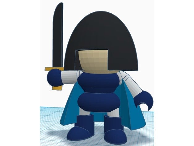cartoon figura - mystic knight brinquedo & acessórios para jogos dos desenhos animados fantasia lutador a cavaleiro miniatura paladino super-herói guerreiro 3D print model - Mito3D