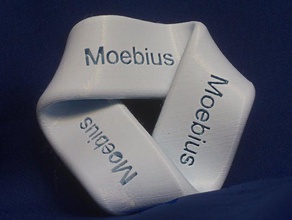 geprägte Möbiusband Mathe-Kunst moebius Möbius-Streifen moi moment der inspiration prusa original-i3 mk2 simplify3d 3d print model - Mito3D