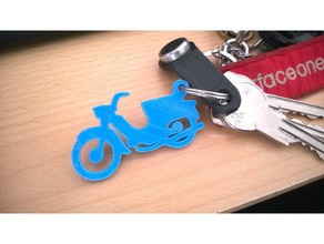 moped keychain toy & game accessories bike key motorbike motorcycle 3d print model - Mito3D