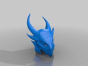 skyrims daedric máscara de capacete A impressão 3d 3d print model - Mito3D