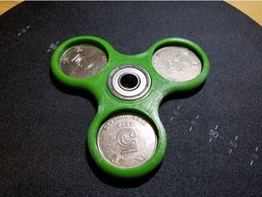 hong kong 5 Dollars tri-spinner zappeln Spielzeug mechanische Spielzeuge 5-dollar 608 Lager fidget spinner 3d print model - Mito3D