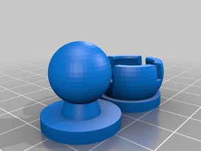 meu personalizados, bola-e-soquete de montagem do agregado familiar personalizado 3d print model - Mito3D