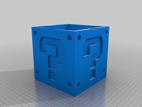 gioco nes cartuccia casella di domanda video giochi box la confezione della mario nitendo 3d print model - Mito3D