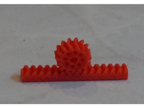 de la raspa arenque engranaje piñón cremallera hobby doble hélice fidget juguete los engranajes helicoidal rack 3d print model - Mito3D