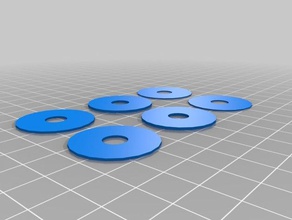 washers 8 28mm 3d printing 2x 0 5mm 75mm 1mm washer 3d print model - Mito3D