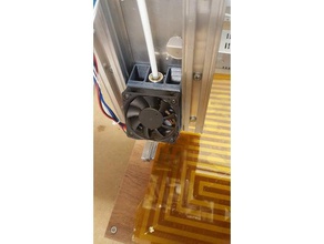 hotend setup custom router 3d printing 60mm 60mmfan fan cooling 60x60 abs active air control bowden mount chinese customizer extruder holder shroud j-head 3d print model - Mito3D