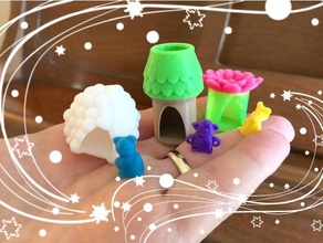 tiny critters mouse monkey bear playsets animal animals house calico doll dollhouse dollshouse girl gift toy girls handheld igloo imaginary play mini miniature miniatures set playset quick print small tree 3d print model - Mito3D
