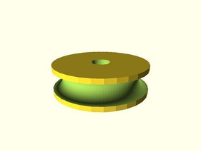 carrucola semplice parametrico puleggia 3d print model - Mito3D