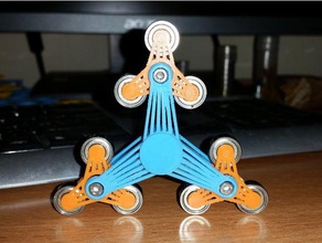 kraliçe spinners mekanik oyuncaklar fidget el spinner oyuncak openscad 3d print model - Mito3D