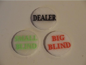 dealer, big blind, small blind Spielzeug & game Zubehör Jalousien - Händler poker klein 3d print model - Mito3D