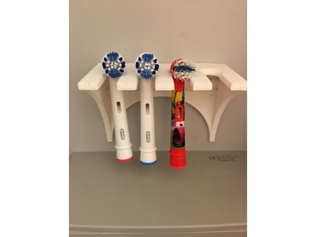 b zahnb rstenhalter f r wandmontage diş fırçası tutucu duvar oral banyo oral-b oralb 3D print model - Mito3D