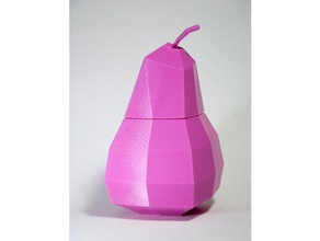 pera scrigno arredamento art casa low poly il vaso 3d print model - Mito3D
