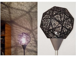 umbrus cubus simus decor archimedean solid lampshade snub cube voronoi 3d print model - Mito3D
