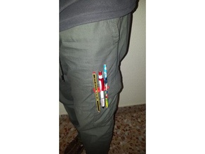 pen clip lapel clothing 7mm 9mm pinza ropa para boligrafo gadgets 3d print model - Mito3D