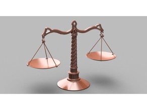 balanza juridica avocat échelle décor la justice justicia messure l'échelle poids 3d print model - Mito3D