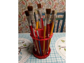 paintbrush dock tool holders & boxes base brush holder paint painting water 3d print model - Mito3D
