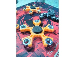 m8 tuerca de mano ruleta juegos y juguetes fidget spinner juego juguete 3d print model - Mito3D
