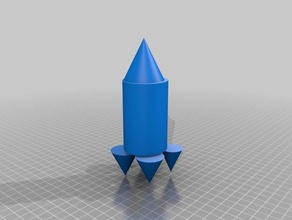 rocket-Schiff Fahrzeuge 3d print model - Mito3D