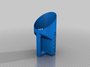 kum kepçe el aletleri plaj filtre metal dedektörü scoop 3d print model - Mito3D