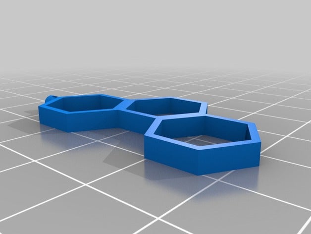 teilweise hexagon-Ohrring Ohrringe Ohrring geometrische hexagon 3D print model - Mito3D