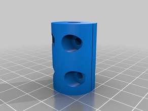 mon paramétrique personnalisé de l'axe z du coupleur pas à la tige filetée couplage L'imprimante 3d pièces 3d print model - Mito3D